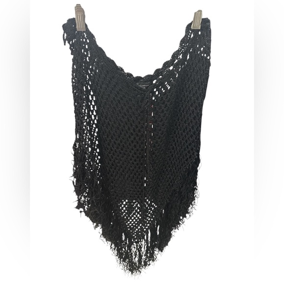 Seductions Sweaters - Seduction Black Crochet Fringe Skirt | One Size | Boho Festival
